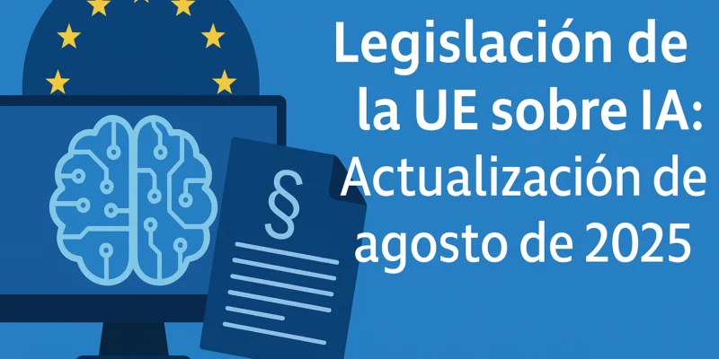 Legislación de la UE sobre Inteligencia Artificial: actualización agosto 2025